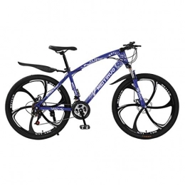 JLZXC Bici JLZXC Mountain Bike Mountain Bike, delle Donne degli Uomini della Bicicletta della Montagna / , Doppio Disco Freno e Sospensione Anteriore Forcella, 26inch Ruote (Color : Blue, Size : 24-Speed)