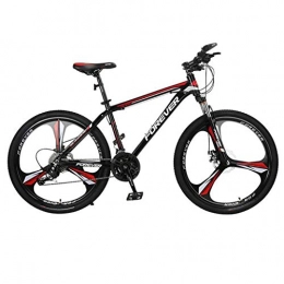 JLZXC Bici JLZXC Mountain Bike Mountain Bike, Telaio in Acciaio al Carbonio Uomini / Donne Hardtail Biciclette da Montagna, Doppio Disco Freno E Sospensione Anteriore, 26 Pollici (Color : Red, Size : 24-Speed)