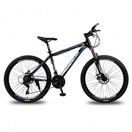 JLZXC Mountain Bike JLZXC Mountain Bike Mountain Bike, Telaio Lega di Alluminio Biciclette Unisex Montagna, Doppio Disco Freno E Sospensione Anteriore, 26 Pollici Ruota, 21 velocità (Color : Blue)