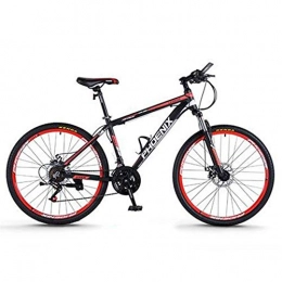 JLZXC Mountain Bike JLZXC Mountain Bike Mountain Bike, Telaio Lega di Alluminio Unisex Hardtail, Doppio Freno A Disco Anteriore Sospensione Anteriore, 26 / 27.5 Pollici Ruote (Color : Red, Size : 26inch)