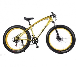 JXH Bici JXH 26 * 17 Pollici Fat Bike Fuoristrada Spiaggia Neve Bike 27 velocit velocit Mountain Bike 4.0 Pneumatico Largo Adulti Esterna Che Guida, d'oro