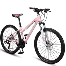 KDHX Mountain Bike KDHX Madam Mountain Bike 27 velocità Ruote da 26 Pollici Telaio Rigido in Alluminio Freno a Doppio Disco Forcella Ammortizzata Che Prende Rosa Chiaro per Le Corse Fuoristrada (Size : 30 Speed)