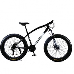 KNFBOK Mountain Bike KNFBOK Bici Uomo Città Mountain Bike 21 velocità Riduzione del Fuoristrada Beach Bike 4.0 Pneumatico Grande Pneumatico Largo Bicicletta per Adulti Adattabile a Una varietà di Condizioni stradali Nero