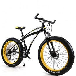 KNFBOK Mountain Bike KNFBOK Bicicletta Donna Mountain Bike Bicicletta da Studente da 21 Pollici da 26 Pollici con Disco Largo per Pneumatici, Ammortizzatore, Adatta per Neve, Strade, spiagge, ECC. - Alluminio Nero Giallo