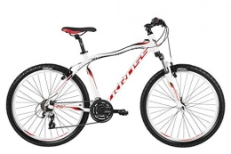 KROSS Bici Kross Bici Bicicletta Mountainbike MTB Donna Lady Bike Mountain Woman Geometry Shimano Alluminio Lea F3 (XS, Bianco / Rosso)