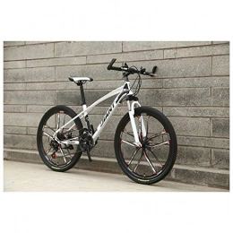 KXDLR Mountain Bike KXDLR 26 ''-Alto Tenore di Carbonio di Acciaio della Bici della Montagna con 17 '' Telaio Doppio Disco-Freni 21-30 Costi, più Colori, Bianca, 24 Speed