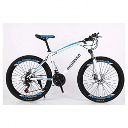 KXDLR Mountain Bike KXDLR 26" Mountain Bicicletta, Ad Alta Acciaio al Carbonio Struttura della Montagna Pista Ciclabile, Hardtail Mountain Bike con Doppio Freno A Disco, 21-30 Costi, Bianca, 30 Speed