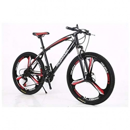 KXDLR Mountain Bike KXDLR 26" Mountain Bike Leggero Ad Alta Acciaio al Carbonio Telaio Sospensione Anteriore A Doppio Disco Freni 21-30 Accelera Unisex della Bicicletta MTB, Rosso, 21 Speed