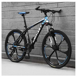 KXDLR Bici KXDLR 26" Mountain Bike Uomo, Trail E Montagne, Ad Alta Acciaio al Carbonio Sospensione Anteriore Cornice, Twist Shifters Attraverso 24 Costi, Nero