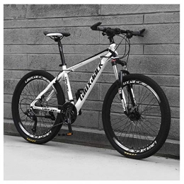 KXDLR Bici KXDLR 26" per Adulti Mountain Bike, 27-velocità Drivetrain Sospensione Anteriore A velocità Variabile Ad Alta Acciaio al Carbonio Mountain Bike, Bianca