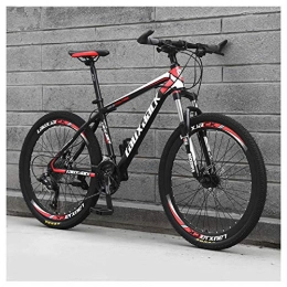 KXDLR Bici KXDLR 26" per Adulti Mountain Bike, 27-velocità Drivetrain Sospensione Anteriore A velocità Variabile Ad Alta Acciaio al Carbonio Mountain Bike, Nero