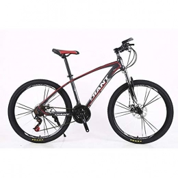 KXDLR Mountain Bike KXDLR Mountain Bike 21-30 Costi 26" Ruote A Raggi della Bici A Doppio Disco Freno Forcella della Sospensione della Sospensione Biciclette Anti-Slip, Nero, 24 Speed