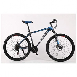 KXDLR Mountain Bike KXDLR Mountain Bike 21-30 velocità Mens Hard-Coda Mountain Bike 26" Tiro E 17 Pollici Forcella Telaio Sospensione con Biciclette Doppio Freno A Disco, Blu, 21 Speed