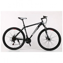 KXDLR Mountain Bike KXDLR Mountain Bike 21-30 velocità Mens Hard-Coda Mountain Bike 26" Tiro E 17 Pollici Forcella Telaio Sospensione con Biciclette Doppio Freno A Disco, Nero, 21 Speed