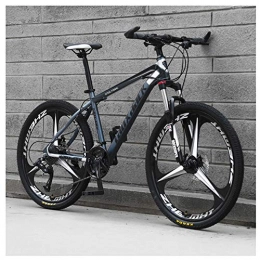 KXDLR Bici KXDLR Mountain Bike 26 Pollici, 3 Razze Ruote con Freno A Disco Doppio, Sospensione Anteriore Folding Bike 27 velocità MTB Biciclette, Grigio