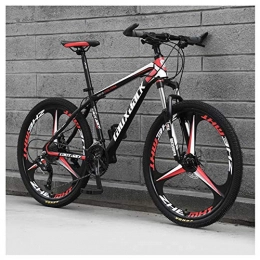 KXDLR Bici KXDLR Mountain Bike 26 Pollici, 3 Razze Ruote con Freno A Disco Doppio, Sospensione Anteriore Folding Bike 27 velocità MTB Biciclette, Rosso