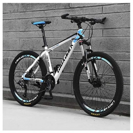 KXDLR Mountain Bike KXDLR Mountain Bike 30 velocità 26 Pollici con Acciaio al Carbonio Telaio Doppia Olio per Freni Sospensione Forcella Ammortizzata Anti-Slip Bikes, Blu