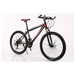 KXDLR Mountain Bike KXDLR Mountain Bike Biciclette 21-30 velocità Shimano Ad Alta Acciaio al Carbonio Telaio Doppio Freno A Disco, Rosso, 21 Speed