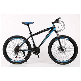 KXDLR Bici KXDLR Mountain Bike Unisex / Biciclette 26 '' Wheel Leggero Ad Alta Acciaio al Carbonio Telaio 21-30 Costi Shimano Freni A Disco, 26", Blu, 21 Speed