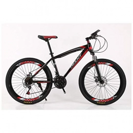 KXDLR Mountain Bike KXDLR Mountain Bike Unisex / Biciclette 26 '' Wheel Leggero Ad Alta Acciaio al Carbonio Telaio 21-30 Costi Shimano Freni A Disco, 26", Rosso, 24 Speed