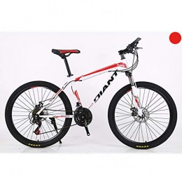 KXDLR Bici KXDLR Unisex Mountain Bike, Sospensione Anteriore, 21-30 Costi, 26-Pollice Ruote, da 17 Pollici in Acciaio Ad Alta Carbonio Telaio con Freni A Disco Doppio, Rosso, 30 Speed