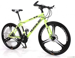 LBWT Mountain Bike LBWT Student Mountain Bike, 26 Pollici Unisex Mountain Bicycle, 21 / 24 / 27 / 30 velocità, □□ Telaio in Acciaio ad Alta Carbonio, Freno a Doppio Disco, Regali (Color : Yellow, Size : 24 Speed)