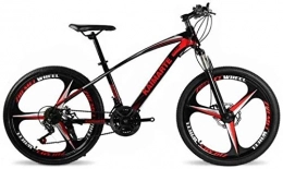 LBWT Mountain Bike LBWT Unisex Mountain Bike, 26 Pollici for Adulti Biciclette off-Road, -Alto Tenore di Carbonio Telaio in Acciaio, 21 / 24 / 27 di velocità, A 3 Razze Ruote, Regali (Color : Red, Size : 27 Speed)