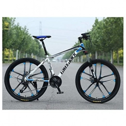 LHQ-HQ Mountain Bike LHQ-HQ Sport all'Aria Aperta 26" Mountain Bike HighCarbon Acciaio Sospensione Anteriore all Terrain 21Speed ​​Mountain Bike con Freni a Disco Doppio, Blu Sport all'Aria Aperta Mountain Bike