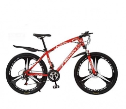 LUO Bici LUO Mountain Bike Bicicletta per adulti, telaio in acciaio ad alto tenore di carbonio, mountain bike per tutti i terreni Hardtail, nero, 26 pollici 27 velocit, Rosso