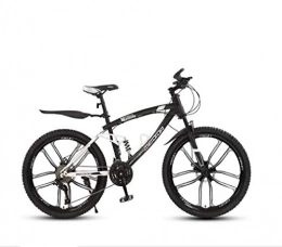 LUO Mountain Bike LUO Mountain bike per adulti, bici da neve in acciaio ad alto tenore di carbonio, bicicletta da citt con doppio freno a disco per studente, ruote integrate in lega di magnesio da 24 pollici, A, 30 v
