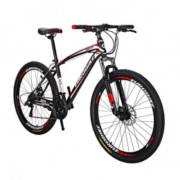 Lz Bike Mountain Bike Lz Bike Mountain Bike X1 Telaio In Acciaio 21 Velocità Anteriore e Posteriore Ruote 27.5 inchfreno a disco Hardtail Mountain Bike X1 Bicicletta, Rosso