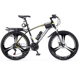 LZHi1 Mountain Bike LZHi1 27 Speed Suspension Fork Mountain Bike, 26 Pollici Dual Disc Mountain Bicycle, Telaio in Lega di Alluminio Outdoor Bike Commuter per Uomini Donne(Color:Nero Giallo)