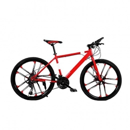 MH-LAMP Mountain Bike MH-LAMP Bicicletta Mountain Bike, Mountain Bike Freni A Disco, Bicicletta 26 Pollici, Manubrio Antiscivolo per Mountain Bike, Cerchi in Lega di Alluminio, Altezza del Sedile Regolabile, Rosso, 30speed