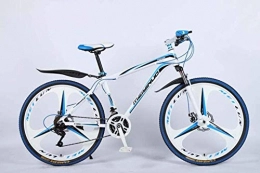 MJY Mountain Bike MJY Bicicletta 26 in mountain bike a 21 velocità per adulto, telaio completo in lega di alluminio leggero, sospensione anteriore ruota da uomo bicicletta, freno a disco 6-24, E