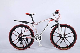 MJY Bici MJY Bicicletta 26 In Mountain bike a 21 velocità per adulto, telaio completo in lega di alluminio leggero, sospensione anteriore ruota da uomo Bicicletta, freno a disco 6-27, Rosso 5