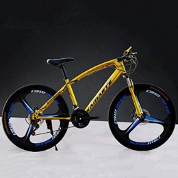 MJY Mountain Bike MJY Bicicletta da 26 pollici Mountain Bike, bicicletta ad alta resistenza in acciaio al carbonio, bicicletta leggera con sedile regolabile, doppio freno a disco, forcella a molla, D, 24 velocità 6-11
