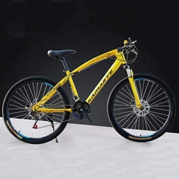 MJY Bici MJY Bicicletta da 26 pollici Mountain Bike, bicicletta ad alta resistenza in acciaio al carbonio, bicicletta leggera con sedile regolabile, doppio freno a disco, forcella a molla, G, 21 velocità 6-24