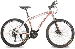MJY Mountain Bike MJY Bicicletta, mountain bike, bici da strada, bici da coda dura, bici da 26 pollici a 21 velocità, bicicletta ad assorbimento degli urti in lega di alluminio 6-11, bianco rosso