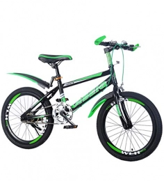 SXMXO Bici Mountain Bici per Bambini 20 '' Mountain Bike Special Sella Ananas Texture Pneumatico Anti-Skid Wear Single Speed Ciclismo Dual Disc Brake, Green