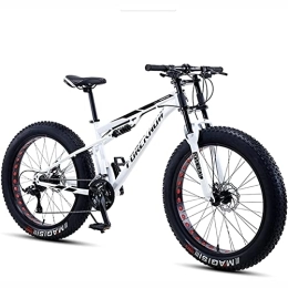 LapooH Mountain Bike Mountain-Bicycles Sport, mountain bike da uomo con pneumatici grassi per tutti i terreni, trasmissione 21 / 24 / 27 / 30 velocità, ruote da 26 pollici, pneumatici larghi 11 cm, D, 27 speed