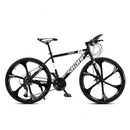 Domrx Bici Mountain Bike 21 velocità 30 velocità Doppio Freno a Disco Una Ruota Cross-Country velocità variabile Maschio e Femmina Studente b-Six coltelli Black_21