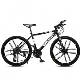 Domrx Bici Mountain Bike 21 velocità 30 velocità Doppio Freno a Disco Una Ruota Cross-Country velocità variabile Maschio e Femmina Studente b-Ten coltelli Black_21