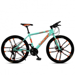 Domrx Bici Mountain Bike 21 velocità 30 velocità Doppio Freno a Disco Una Ruota Cross-Country velocità variabile Maschio e Femmina Studente b-Ten coltelli Green_21