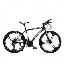 Domrx Bici Mountain Bike 21 velocità 30 velocità Doppio Freno a Disco Una Ruota Cross-Country velocità variabile Maschio e Femmina Studente b-Tre coltelli Black_24