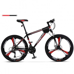 Amcerd Mountain Bike Mountain Bike, 26 Inches Unisex Acciaio al Carbonio 24 velocit Doppio Freno Estiva per Viaggi Estivi Bicicletta per Studenti Nero Section APneumatico a Raggi