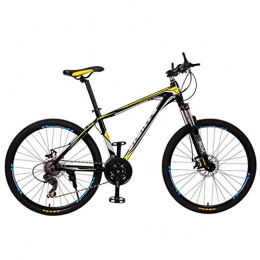 JLZXC Mountain Bike Mountain Bike 26" Mountain Biciclette 21 / 27 / 30 Costi Uomini Leggera In Lega Di Alluminio Donne / MTB Struttura Della Bici Sospensione Anteriore A Doppio Disco Freno ( Color : Yellow , Size : 21speed )