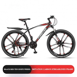 CPY-EX Mountain Bike Mountain Bike, 26 Pollici, 21 / 24 / 27 / 30 velocità, Anteriore e parafanghi Posteriori, Double Disc Brake System, Nero Blu, Nero Rosso, Nero Verde, Blu Bianco, 3, 6, 10 Cutter Ruote, A3, 30