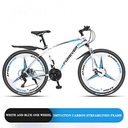 CPY-EX Mountain Bike Mountain Bike, 26 Pollici, 21 / 24 / 27 / 30 velocità, Anteriore e parafanghi Posteriori, Double Disc Brake System, Nero Blu, Nero Rosso, Nero Verde, Blu Bianco, 3, 6, 10 Cutter Ruote, B1, 30