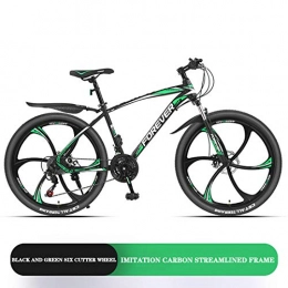 CPY-EX Mountain Bike Mountain Bike, 26 Pollici, 21 / 24 / 27 / 30 velocità, Anteriore e parafanghi Posteriori, Double Disc Brake System, Nero Blu, Nero Rosso, Nero Verde, Blu Bianco, 3, 6, 10 Cutter Ruote, C2, 27