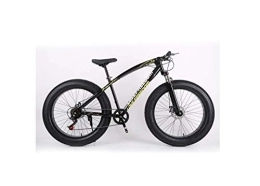 Generic Mountain Bike Mountain Bike 26 Pollici Fuoristrada ATV 24 velocità motoslitta velocità Mountain Bike 4.0 Pneumatico Grande Pneumatico Largo Bicicletta, Argento, Nero, Un